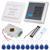 RFID Door Access Control System Kit DIY +180KG Electric Magnetic Lock+ 10pcs Rfid Keyfobs tags + Power Supply + Exit Button