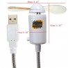 مروحة USB مع عارض قابل للبرمجة بلدات ملون Display Desktop USB Cooling Fan