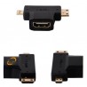 HDMI Female (Type A) to mini HDMI (Type C) + micro HDMI (Type D) Adapter