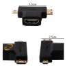 HDMI Female (Type A) to mini HDMI (Type C) + micro HDMI (Type D) Adapter