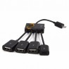 4Ports Micro USB Data Sync Power Charging OTG Hub Adapter Cable