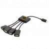 4Ports Micro USB Data Sync Power Charging OTG Hub Adapter Cable