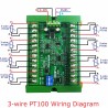 8ch DC 8-30V PT100 RTD RS485 Temperature Sensor Module Modbus RTU Platinum Thermal Resistance Collector -40~500C
